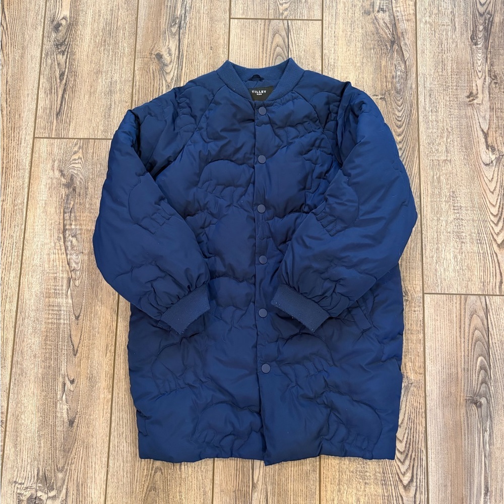 Tilley Kids Lightweight Quilted Spring Jacket Navy Size 9-10Y
